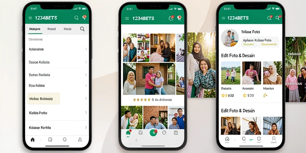 Tampilan antarmuka aplikasi 1234BETS yang intuitif dan mudah digunakan.