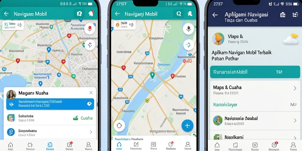 Tampilan antarmuka aplikasi Navigasi Mobil 2757 yang intuitif dan informatif.
