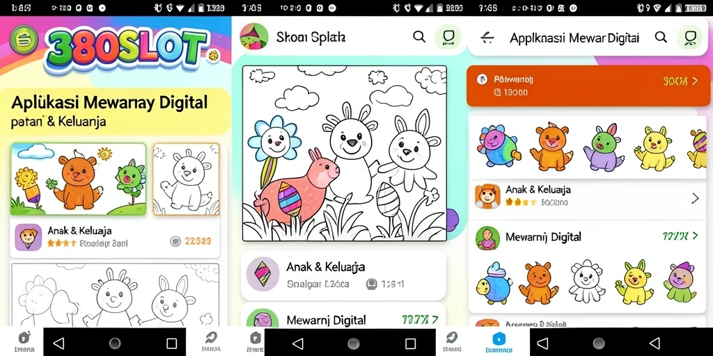 Antarmuka pengguna <strong>380SLOT</strong> yang menyenangkan dan interaktif untuk mewarnai.