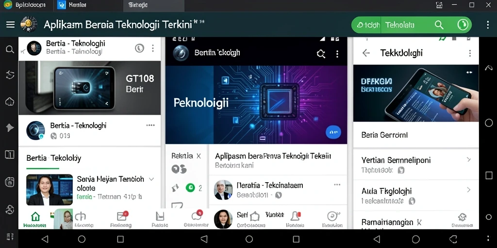 Tampilan antarmuka aplikasi GT108 yang modern dan user-friendly.