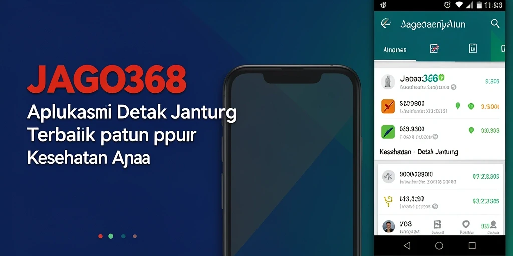 Tampilan antarmuka aplikasi JAGO368 untuk memantau detak jantung.
