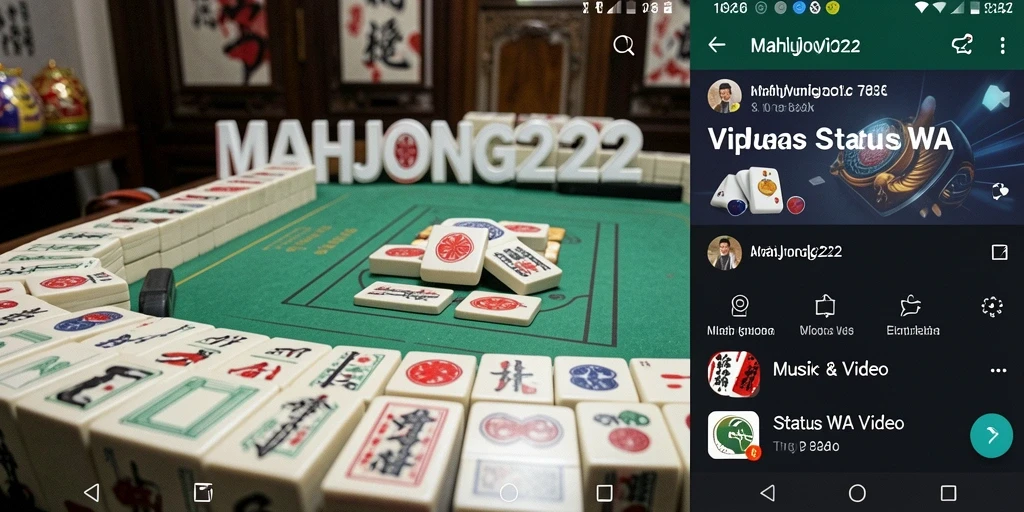 Antarmuka MAHJONG222 menampilkan pilihan video status WA yang menarik dan variatif.
