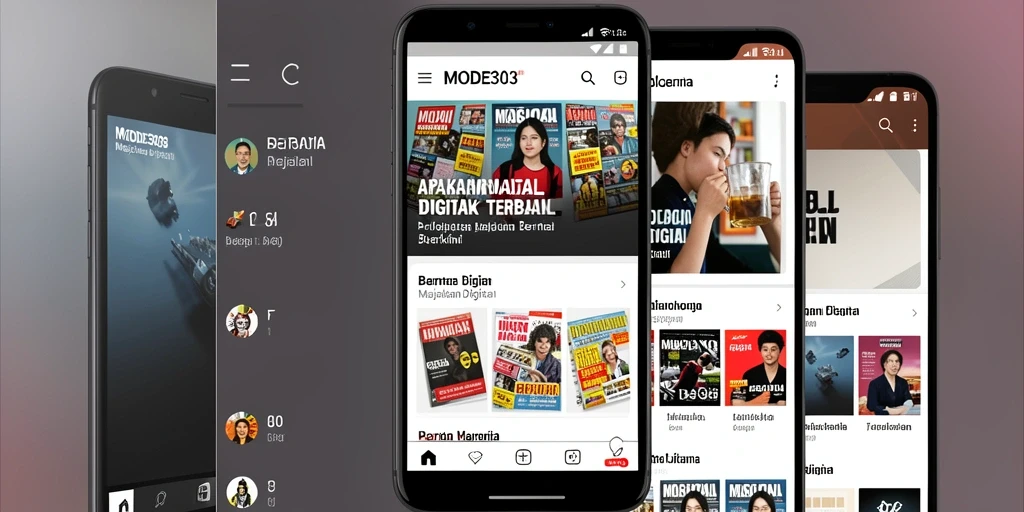 Tampilan antarmuka aplikasi MODE303 yang menarik dan fungsional.