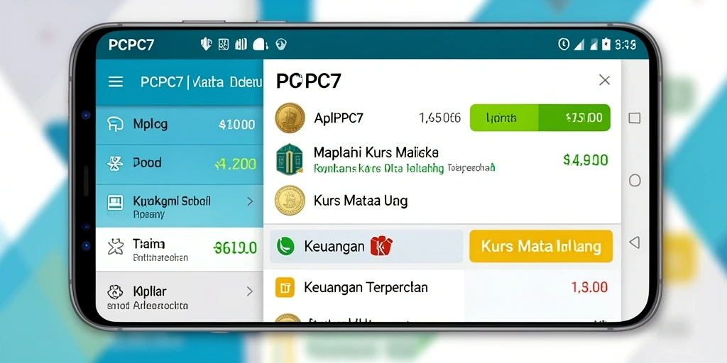 Tampilan antarmuka aplikasi PCPC7 untuk Kurs Mata Uang.